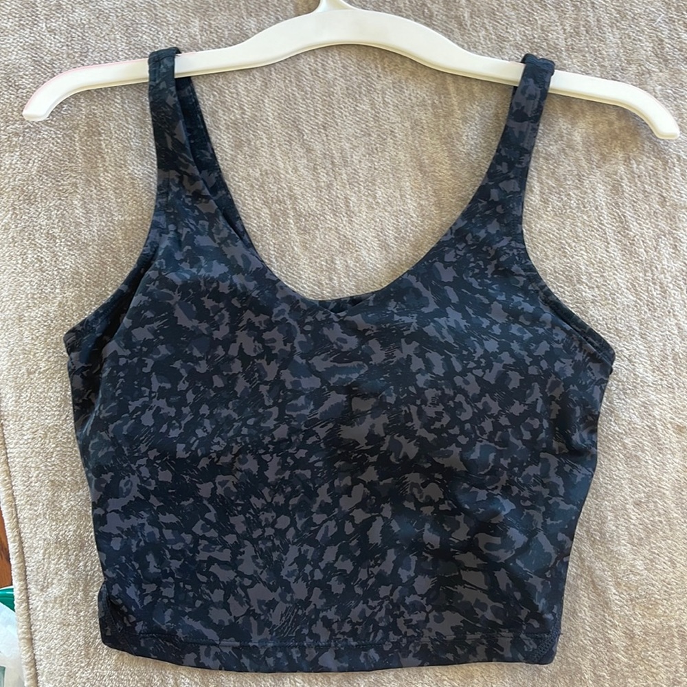 Patterned Black Tank top and Crop top!